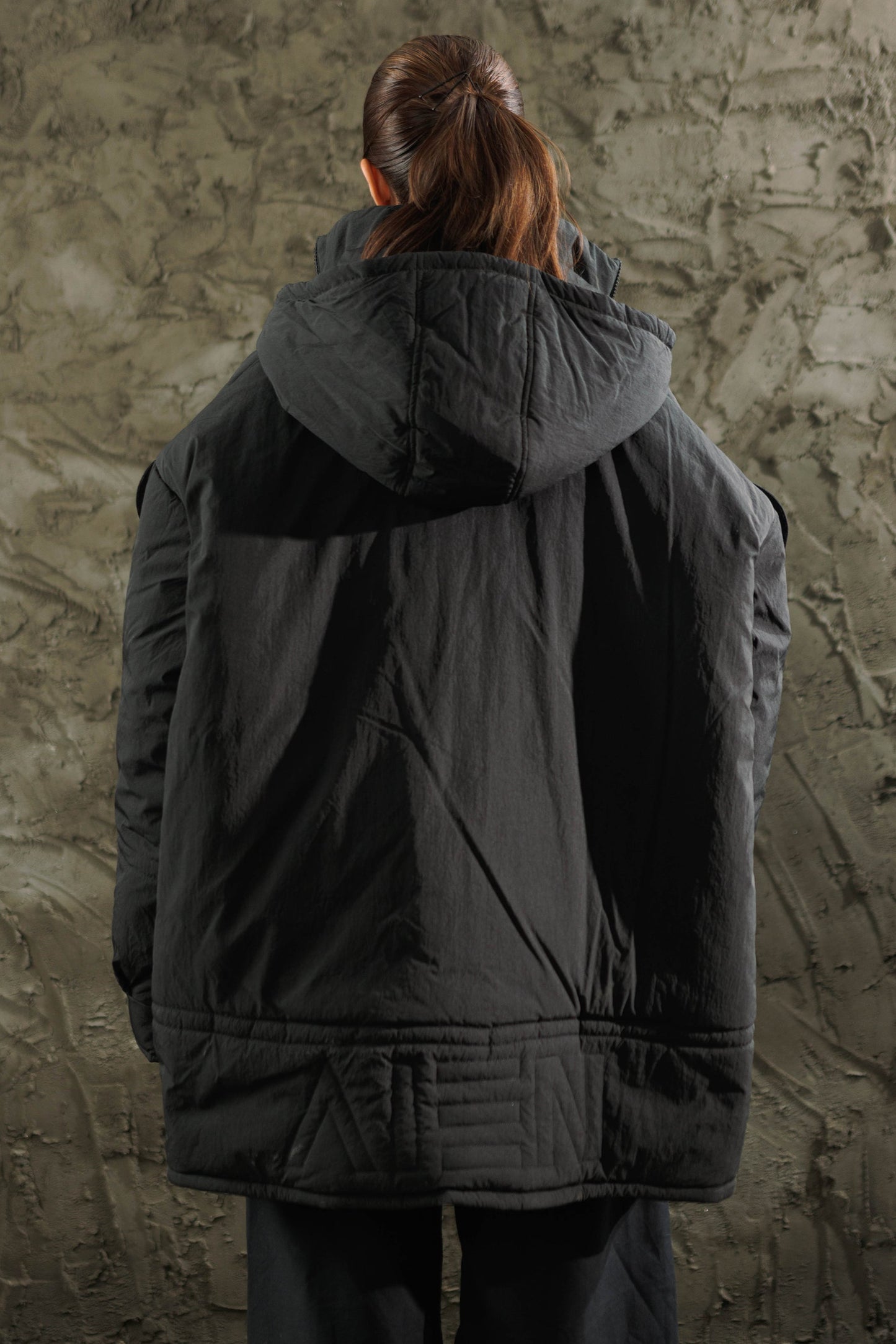 Black Flap Long Jacket