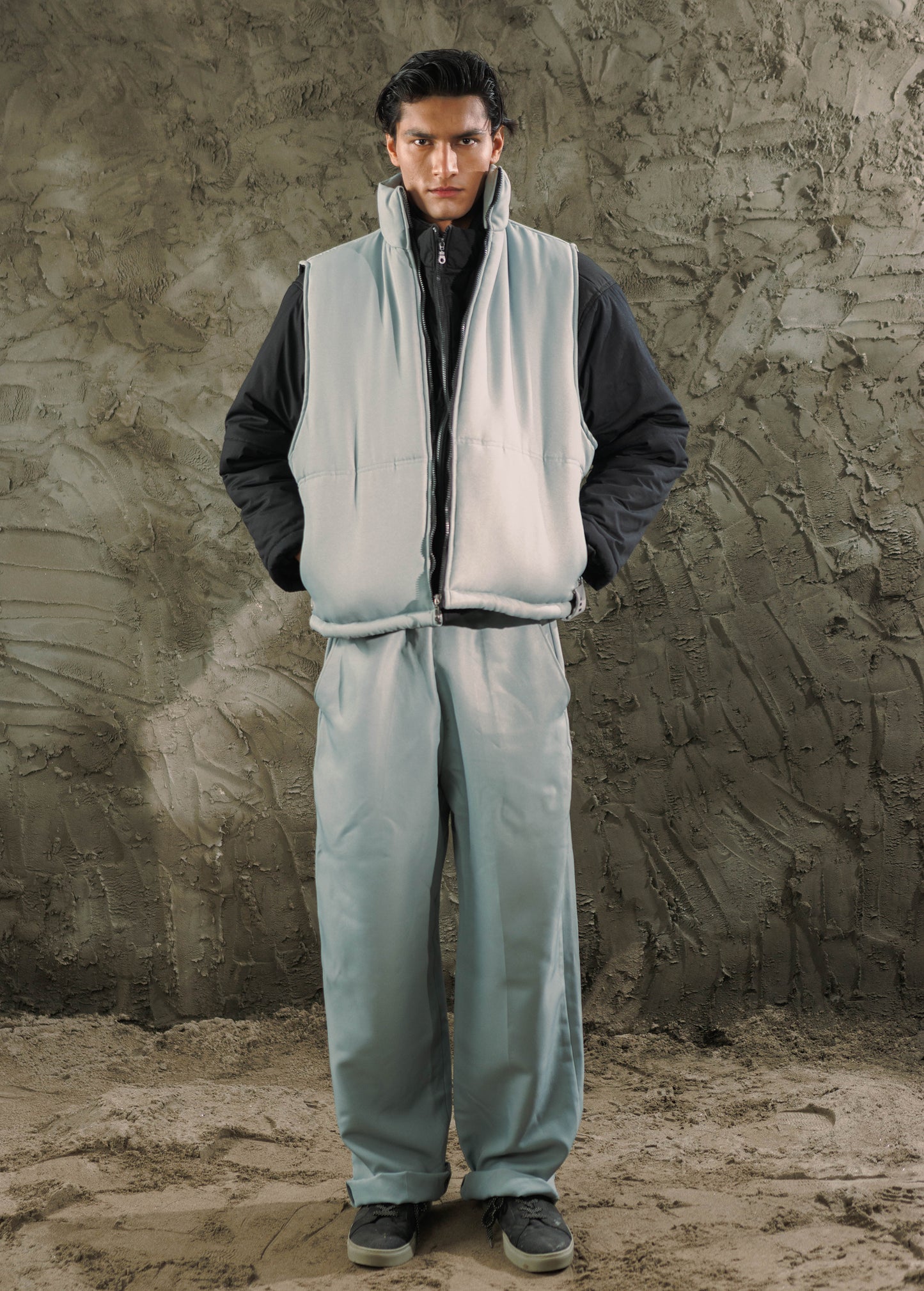 Grey Puffer Vest