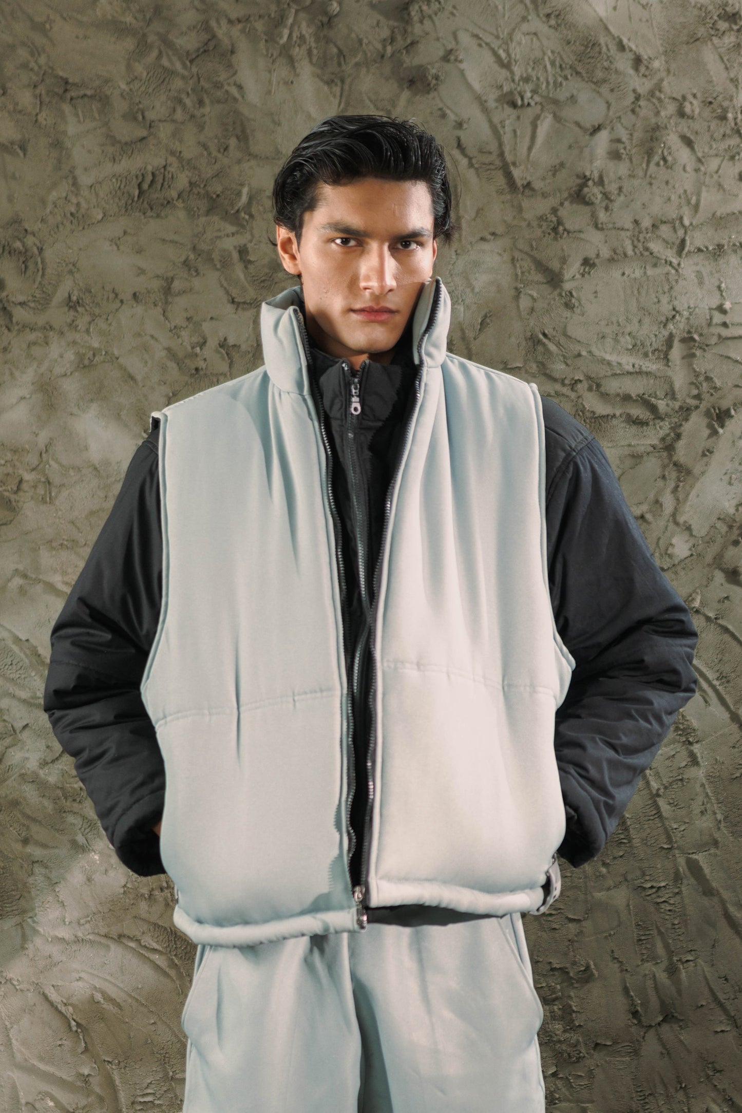 Grey Puffer Vest