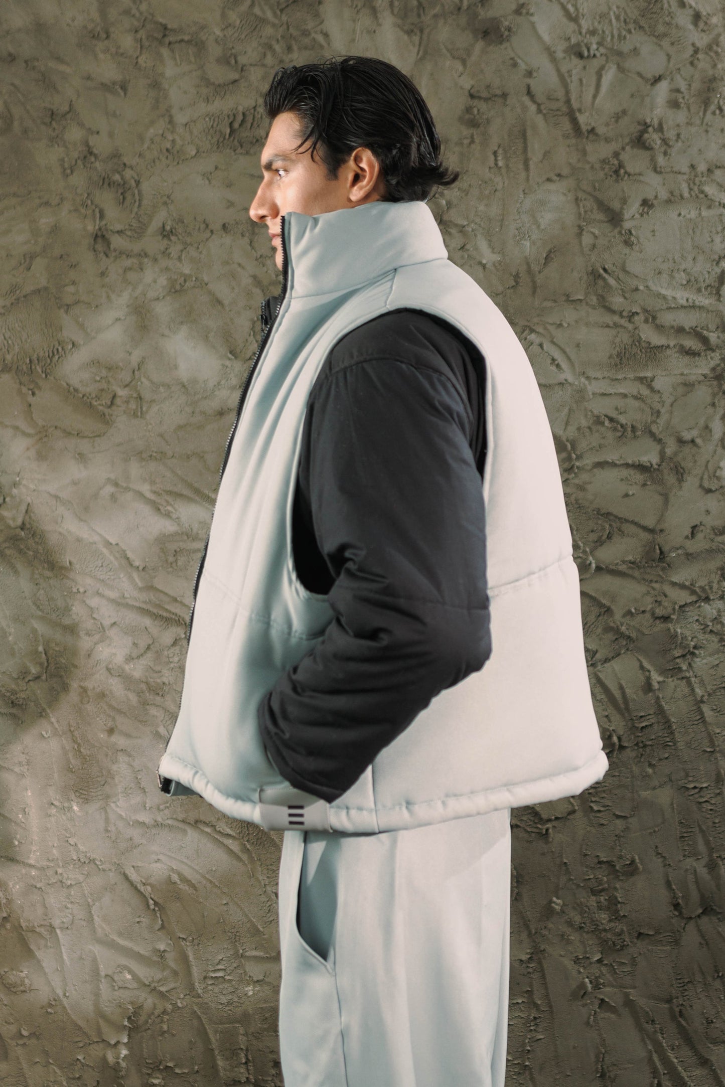 Grey Puffer Vest