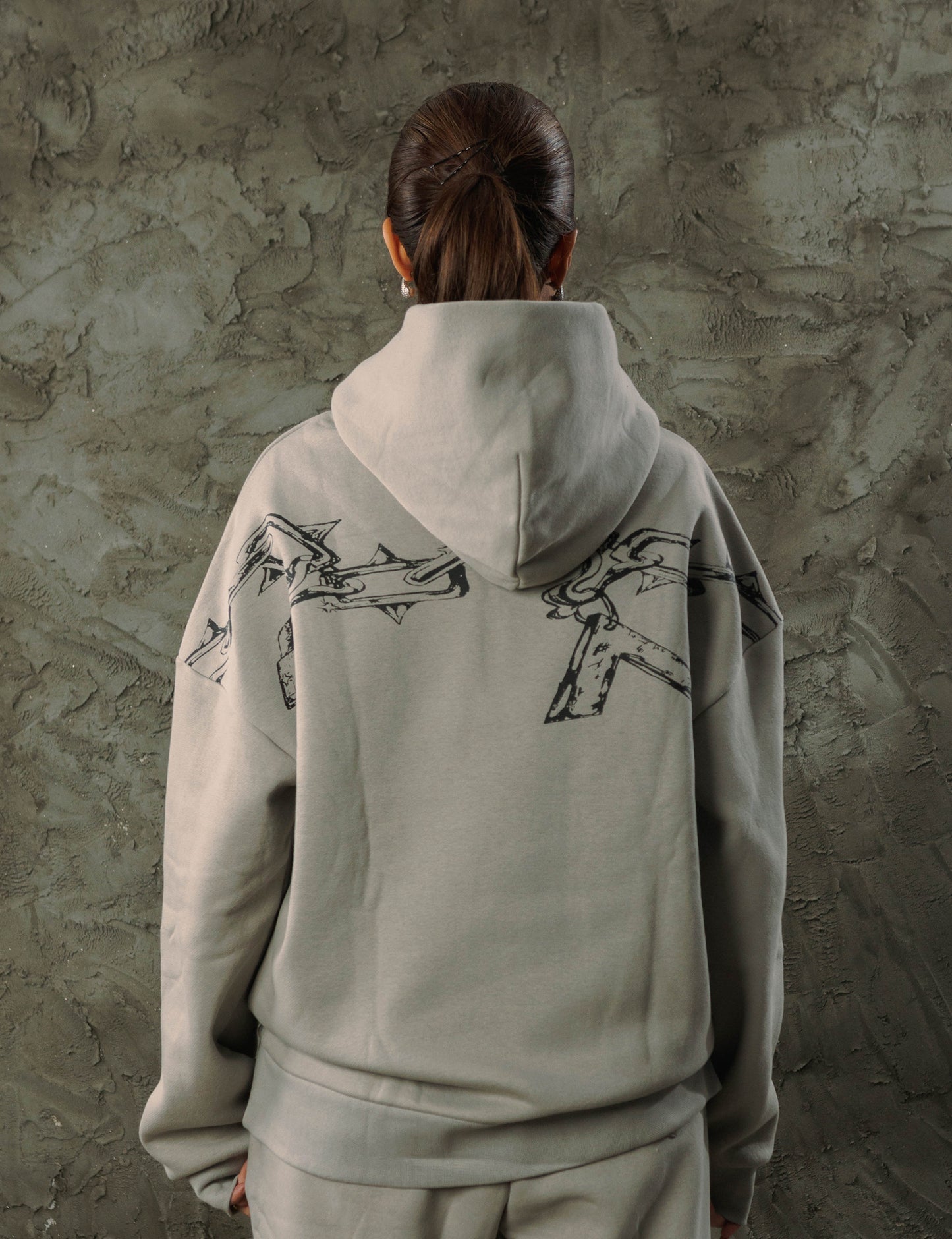Grey Chain Hoodie