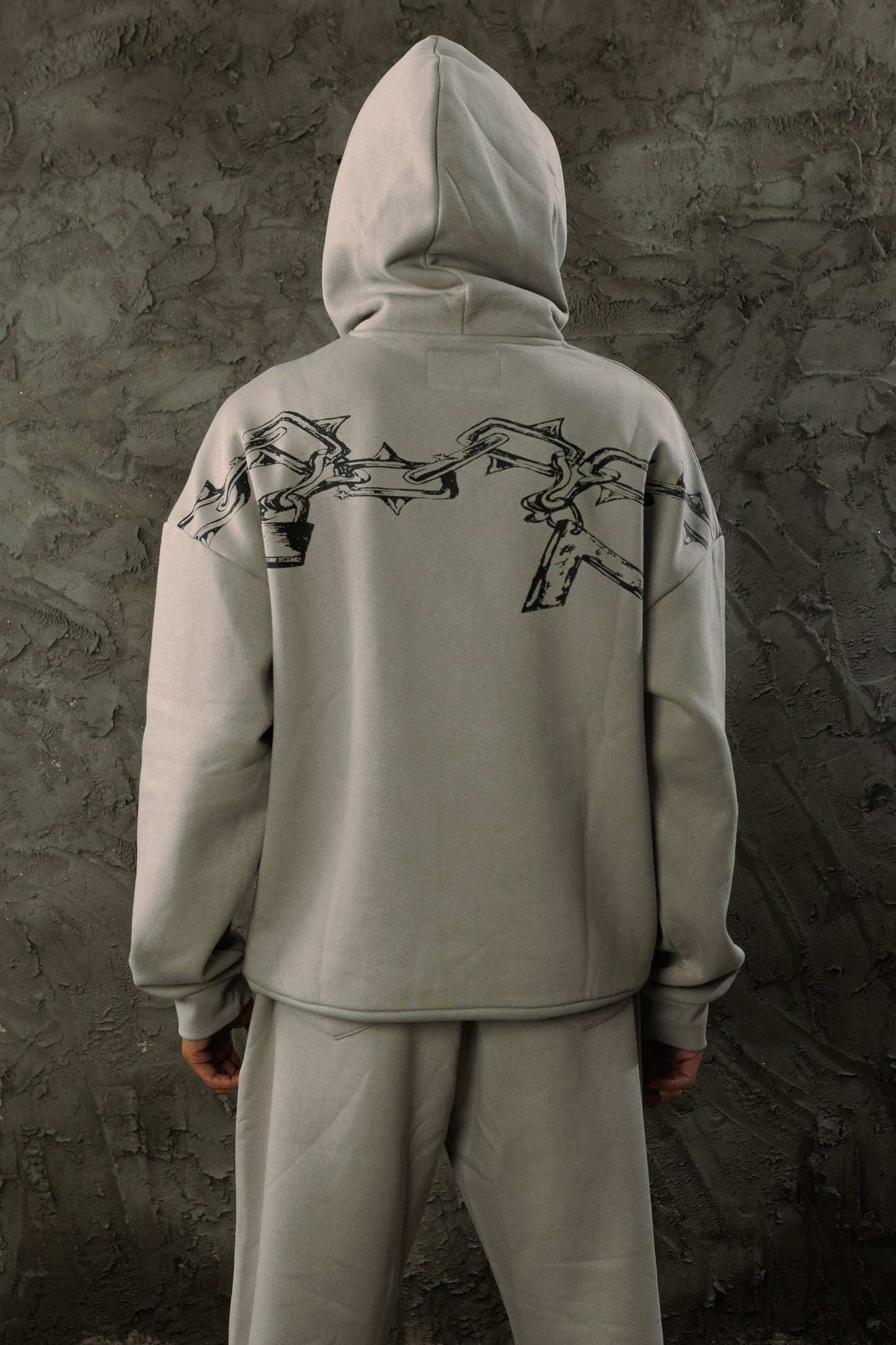 Grey Chain Hoodie