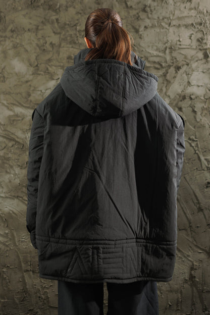 Black Flap Long Jacket