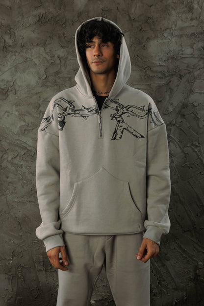 Grey Chain Hoodie