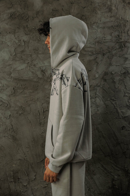 Grey Chain Hoodie